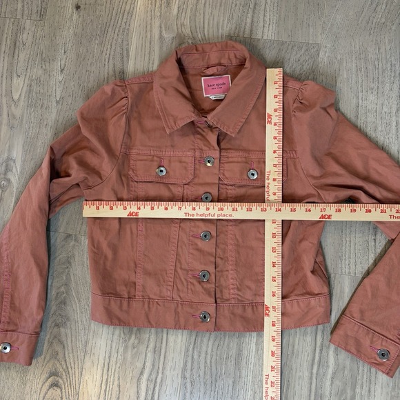 Kate‎ Spade New York Size Small Burnt Pink Jacket 100 Percent Cotton Euc - Picture 2 of 6